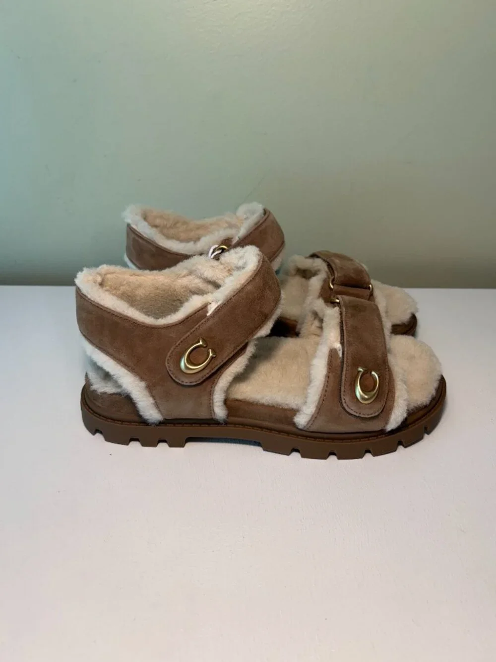 Coach Women's Brynn Shearling Sandal